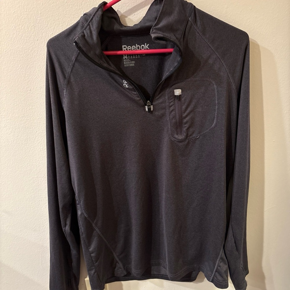 Reebok Dark Grey Quarter -Zip Pullover